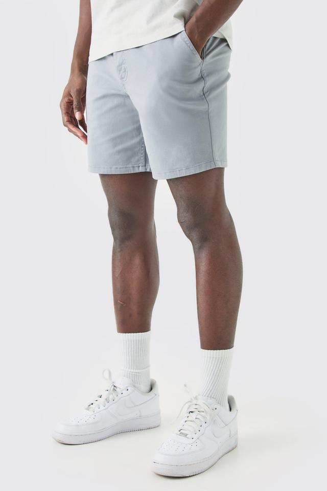 Fixed Waist Skinny Fit Chino Shorts | boohooMAN USA Product Image