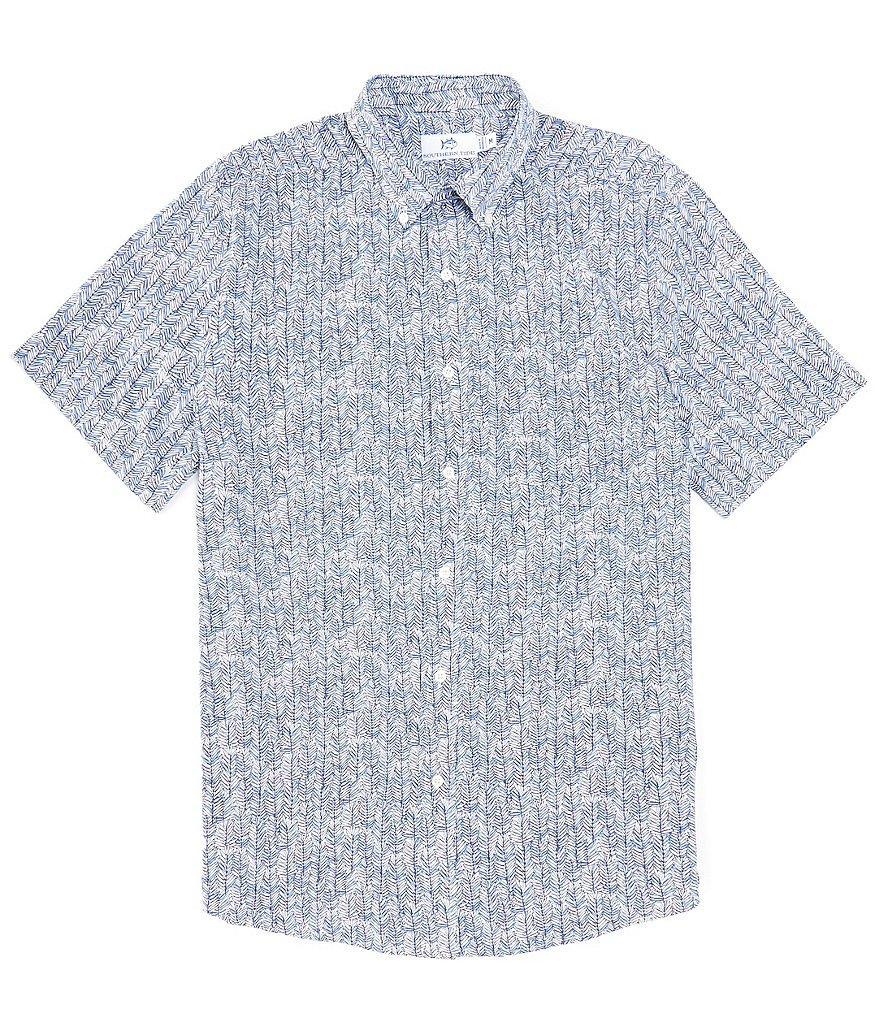 Southern Tide Intercoastal Performance Stretch Legally Frond Short Sleeve Woven Shirt Product Image