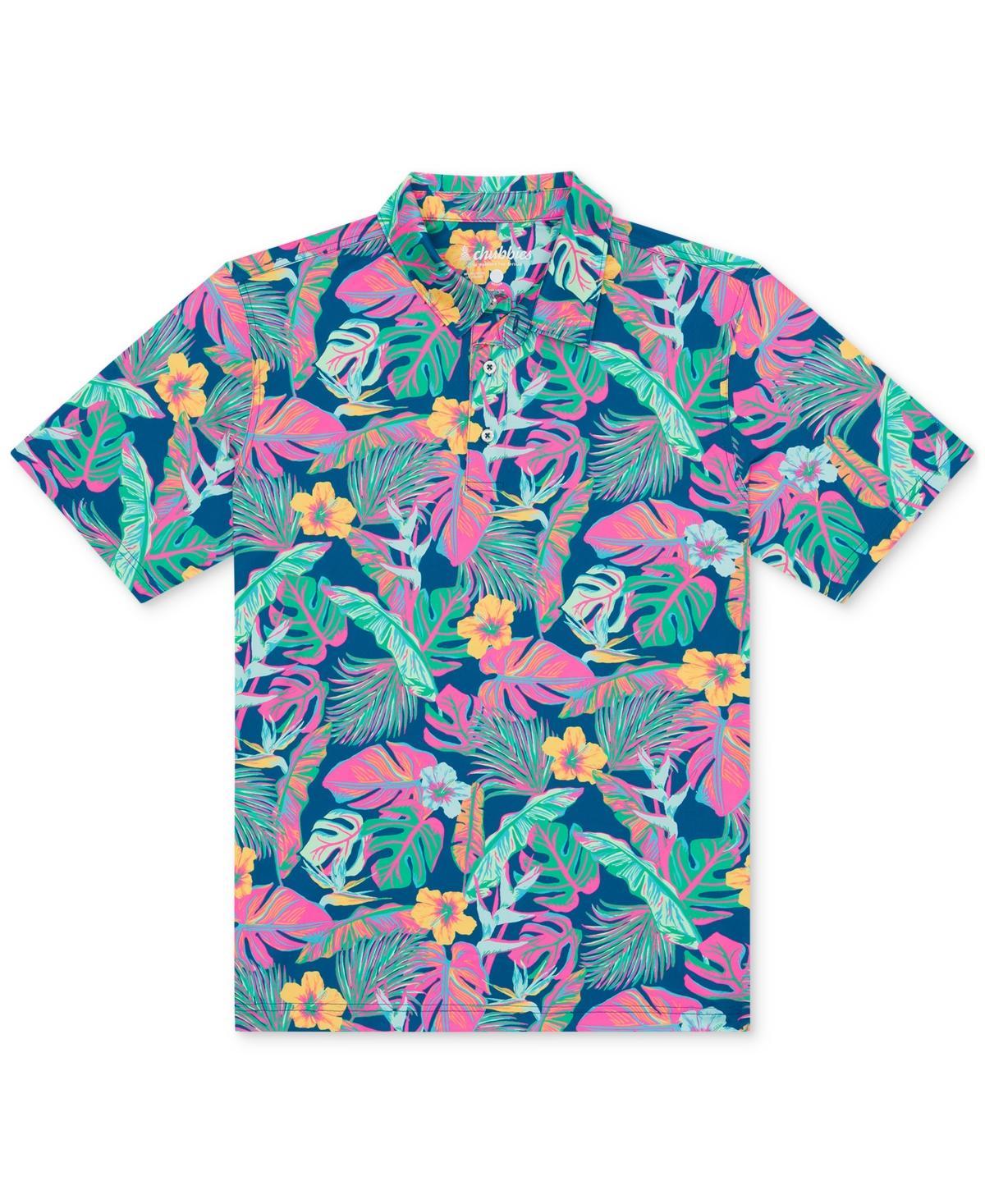 Chubbies Mens The Wild Flower Won Printed Stretch Performance Polo Shirt Product Image