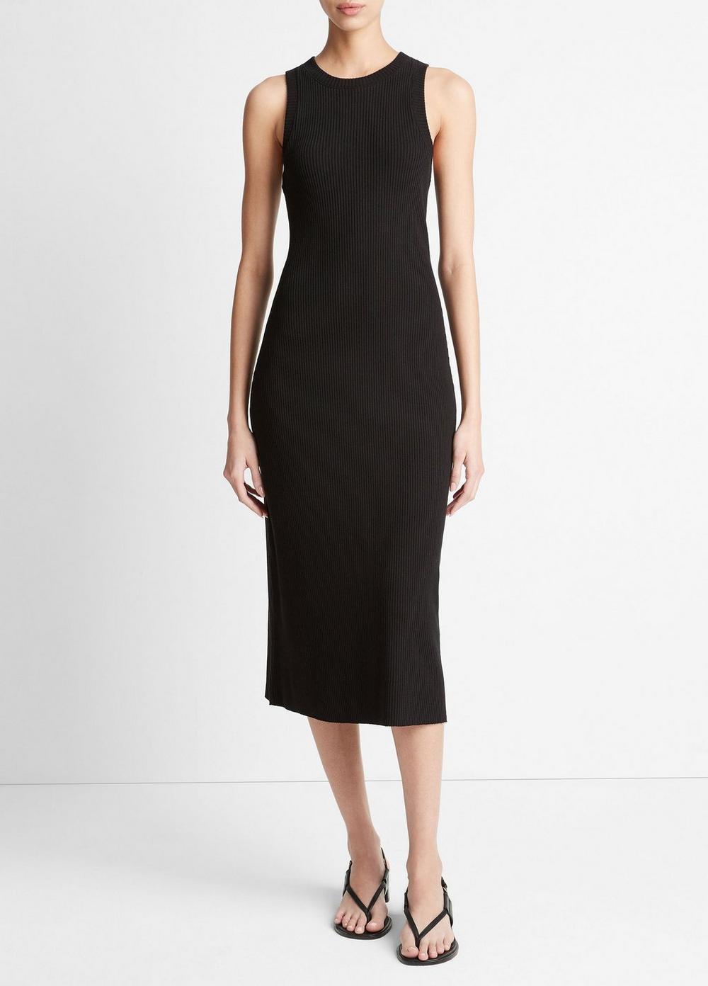 Ribbed High-Neck Tank Dress Product Image