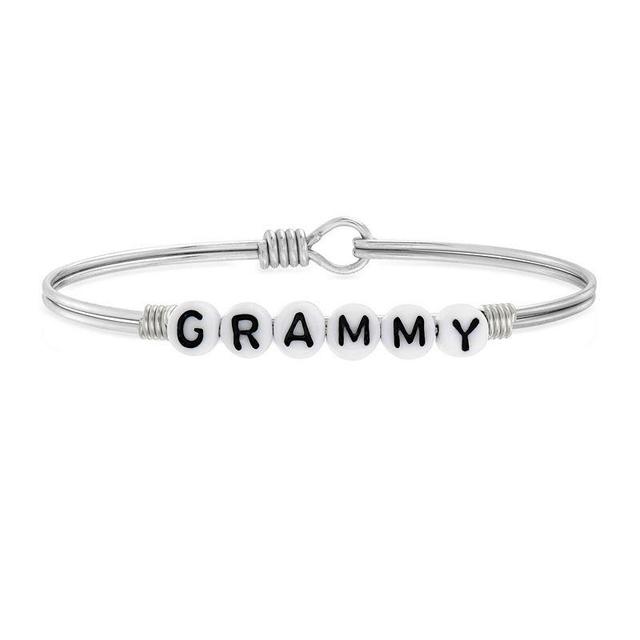 Luca + Danni Grammy Letter Bead Bangle Bracelet, Womens Silver Tone Product Image