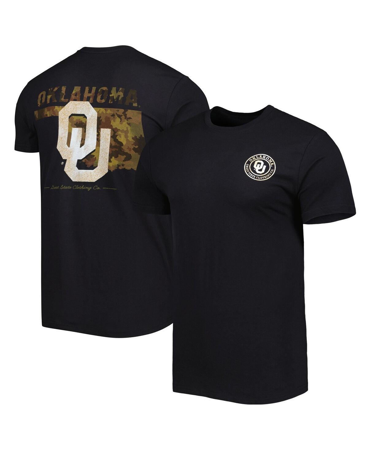 Mens Black Oklahoma Sooners Camo Flag 2-Hit T-shirt Product Image