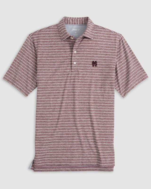 Mississippi State Newton Striped Jersey Performance Polo Product Image