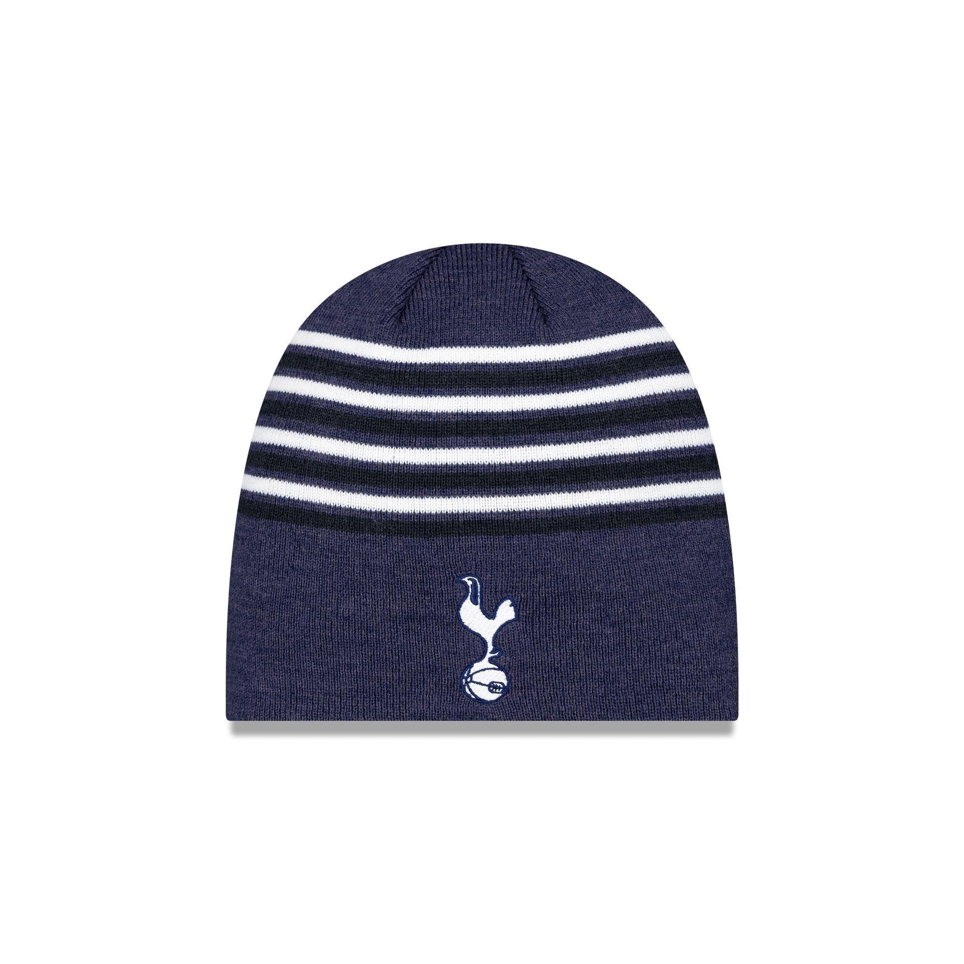 Tottenham Hotspur Stripe Navy Knit Beanie Hat Male Product Image