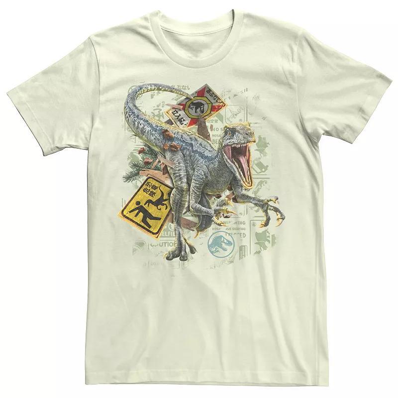 Mens Jurassic World Dominion Velociraptor Warning Tee Product Image