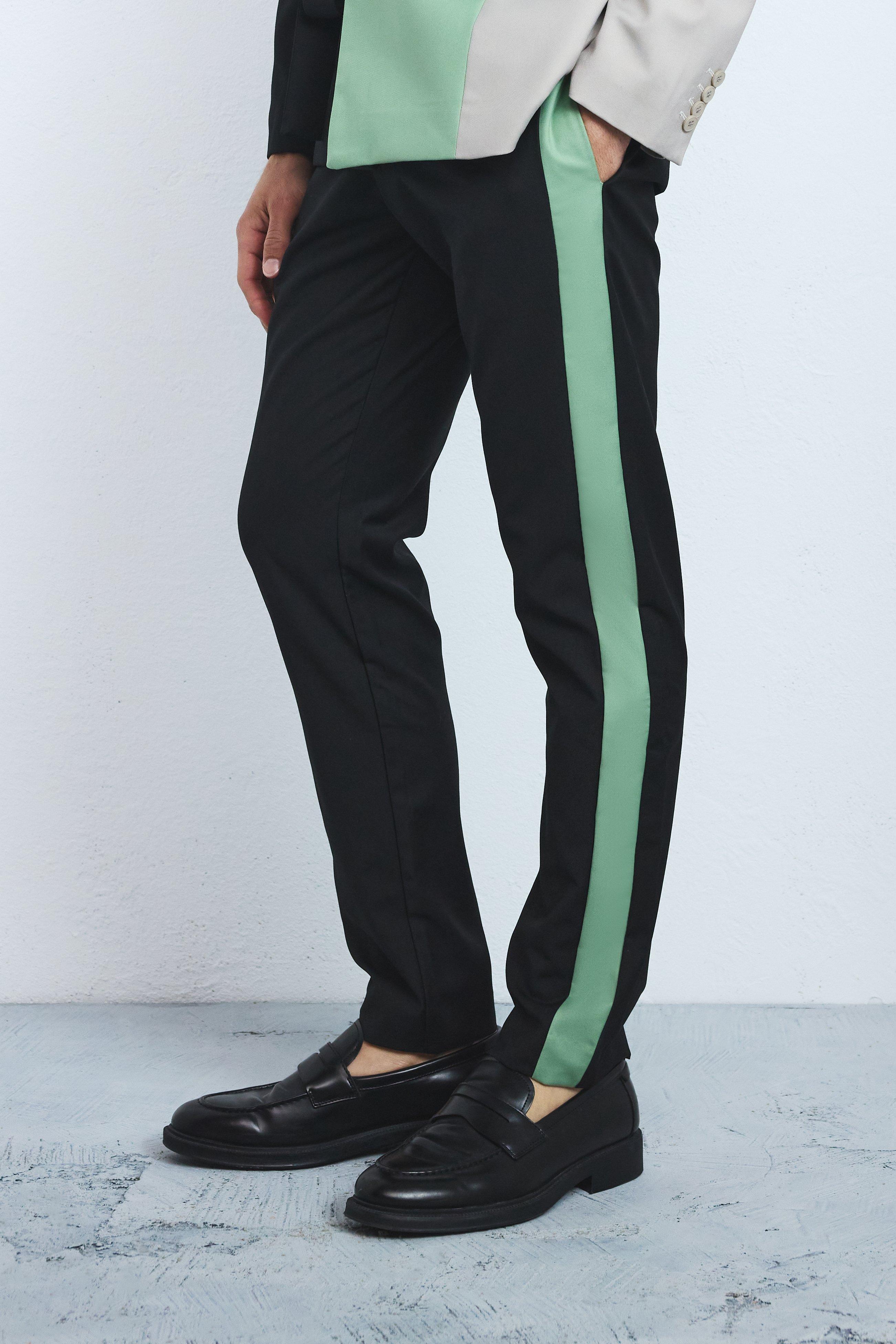 Slim Side Panel Dress Pants | boohooMAN USA Product Image