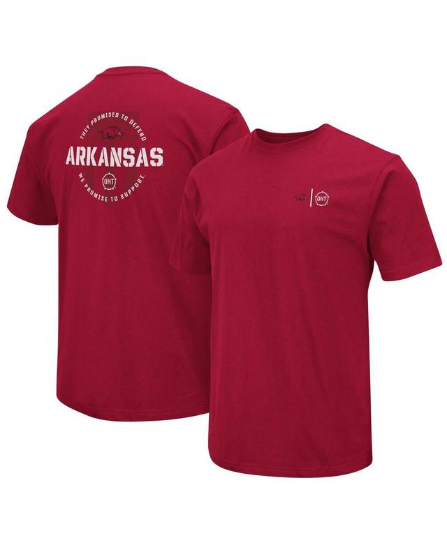 Mens Colosseum Cardinal Arkansas Razorbacks OHT Military Appreciation T-Shirt Product Image