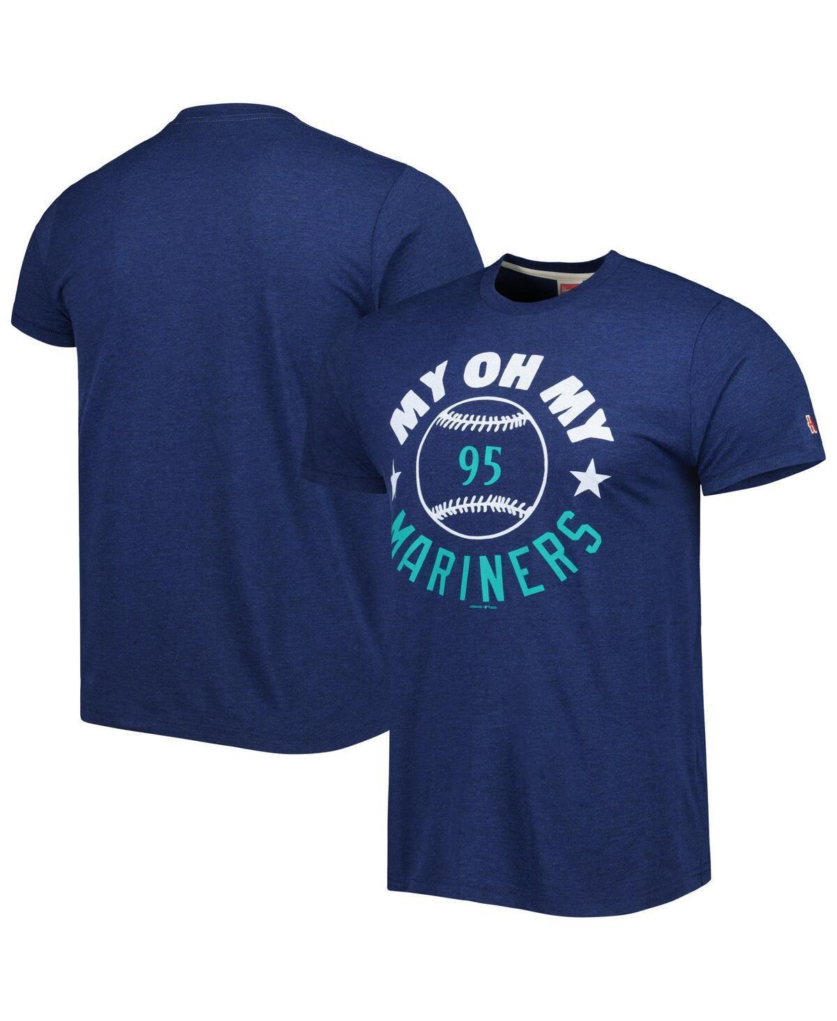 Mens Homage Seattle Mariners Hyper Local Tri-Blend T-Shirt Blue Product Image