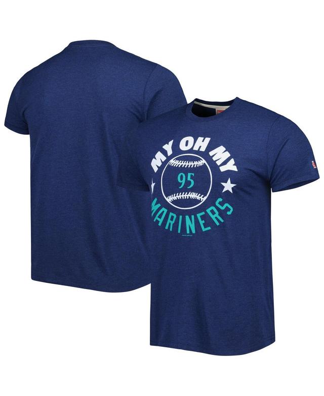 Mens Homage Seattle Mariners Hyper Local Tri-Blend T-Shirt Blue Product Image