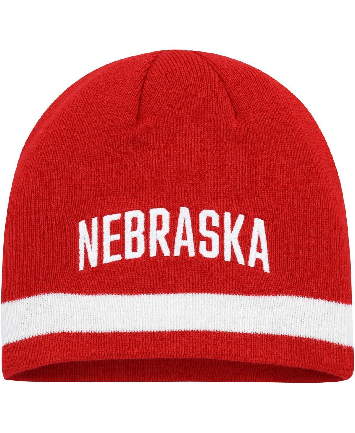 Mens adidas Scarlet Nebraska Huskers Wordmark Beanie Product Image