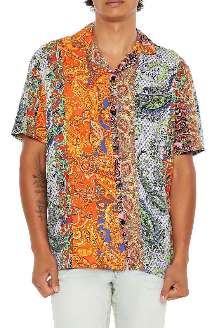 Mixed Paisley Print Rayon Shirt | Forever 21 Product Image