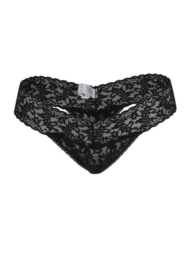 Rolled Low-Rise Lace Thong Product Image