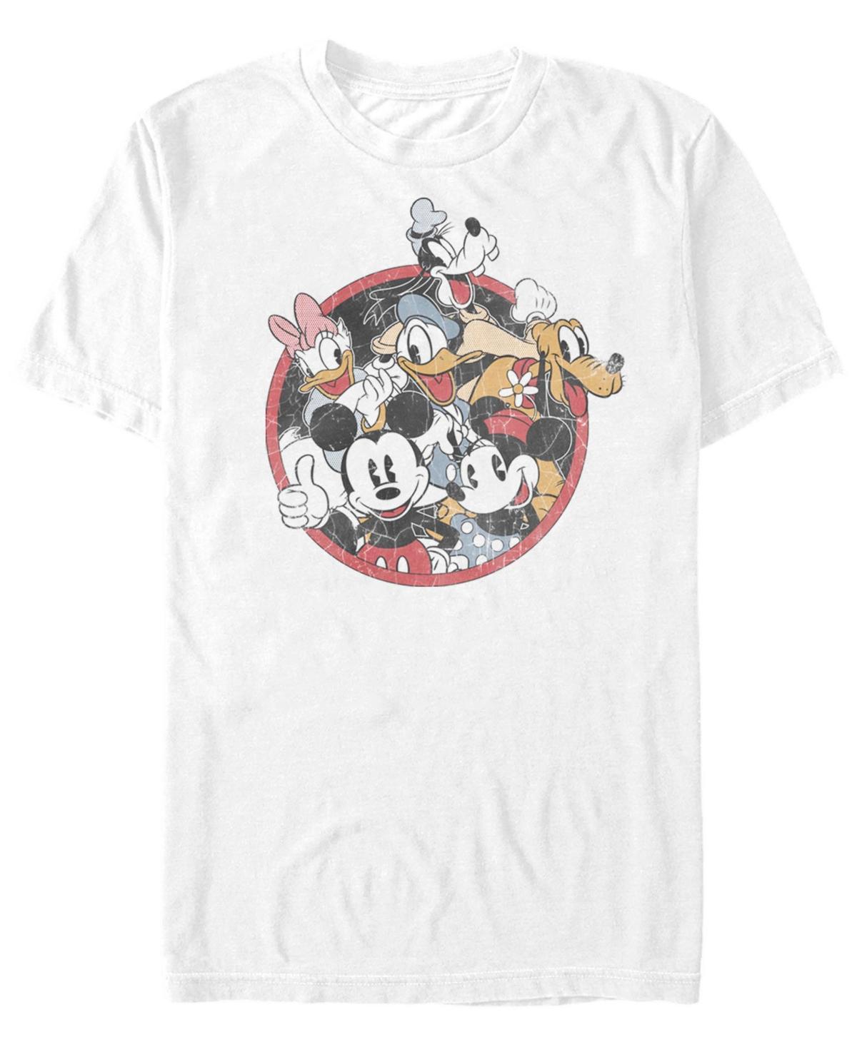 Mens Disney Mickey & Friends Classic Group Shot Tee White Product Image