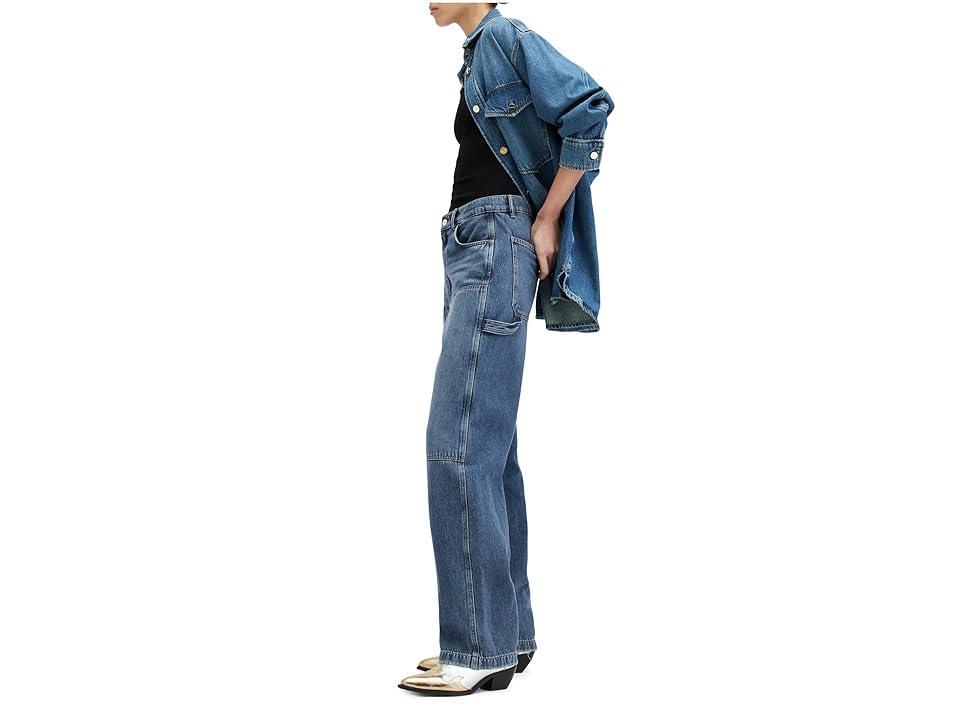 AllSaints Mia Carpenter Jean (Mid Indigo) Women's Jeans Product Image