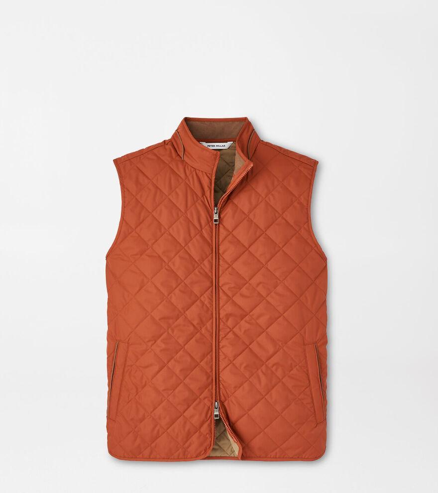 Peter Millar Mens Essex Vest | Color: Burnt Orange | Size: M Product Image