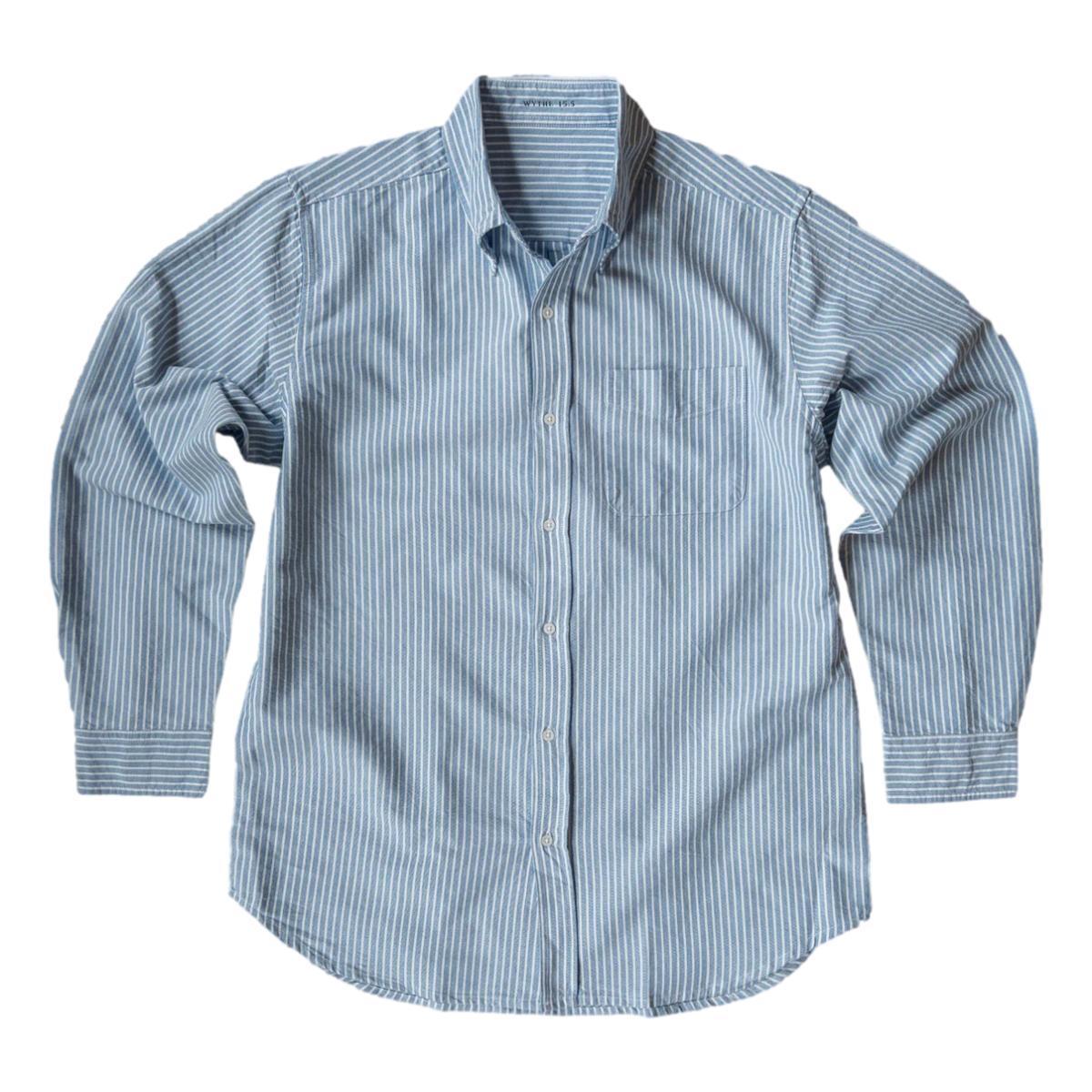 Oxford Cloth Button Down Classic Blue and White Stripe Product Image