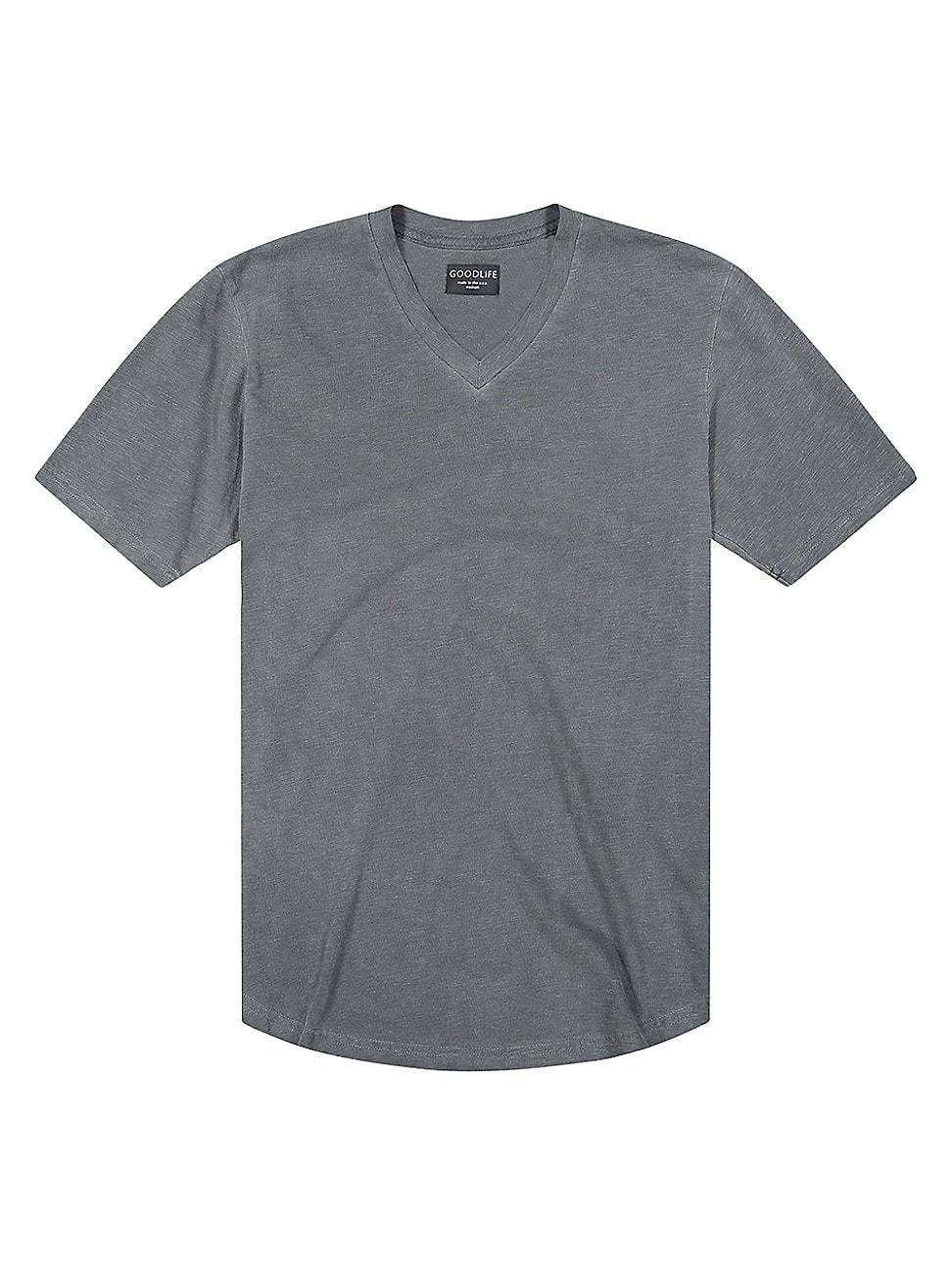 Goodlife Sun-Faded Slub Scallop Short-Sleeve V-Neck T Product Image