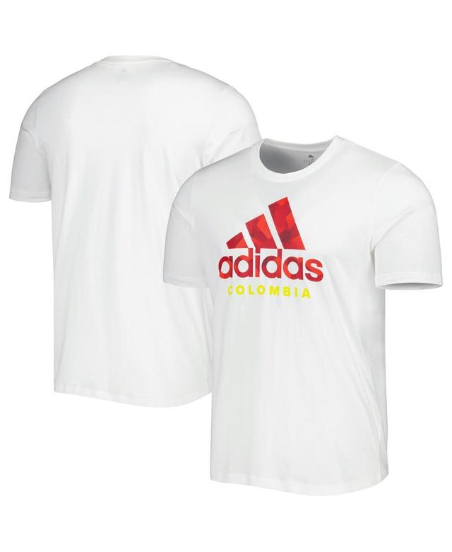 Mens adidas White Colombia National Team Dna Graphic T-shirt Product Image