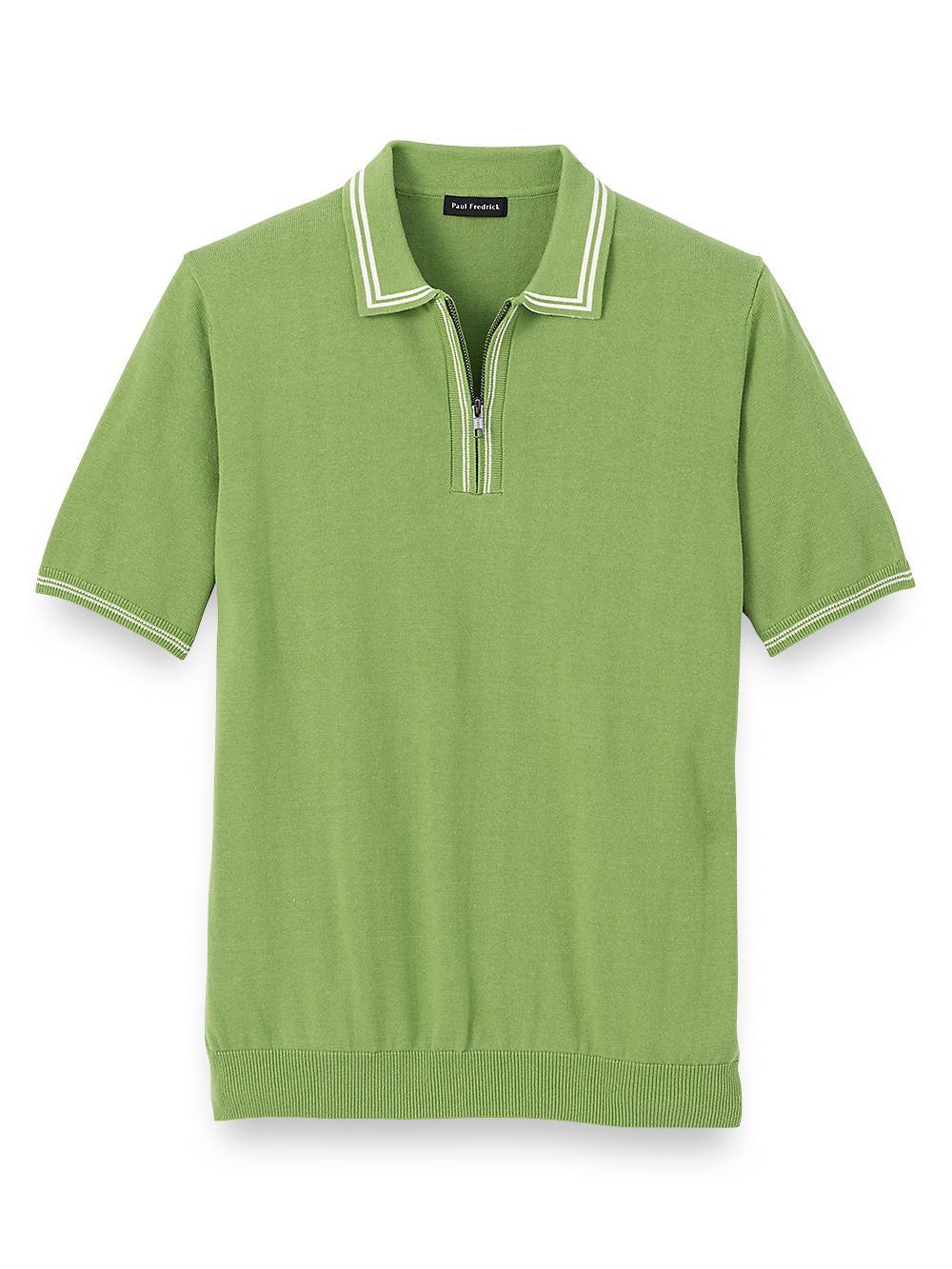 Cotton Zip Polo Product Image