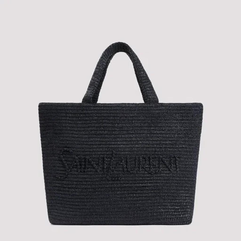 Black Raffia Tote Bag Product Image