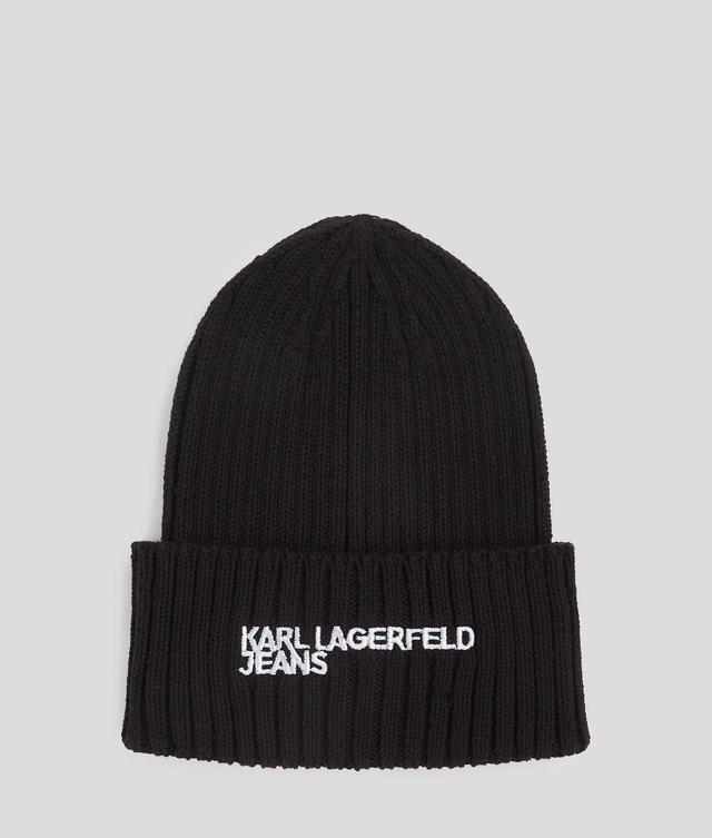 KLJ LOGO RIBBED BEANIE Product Image