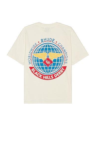 Rhude Worldwide Tee in White Product Image