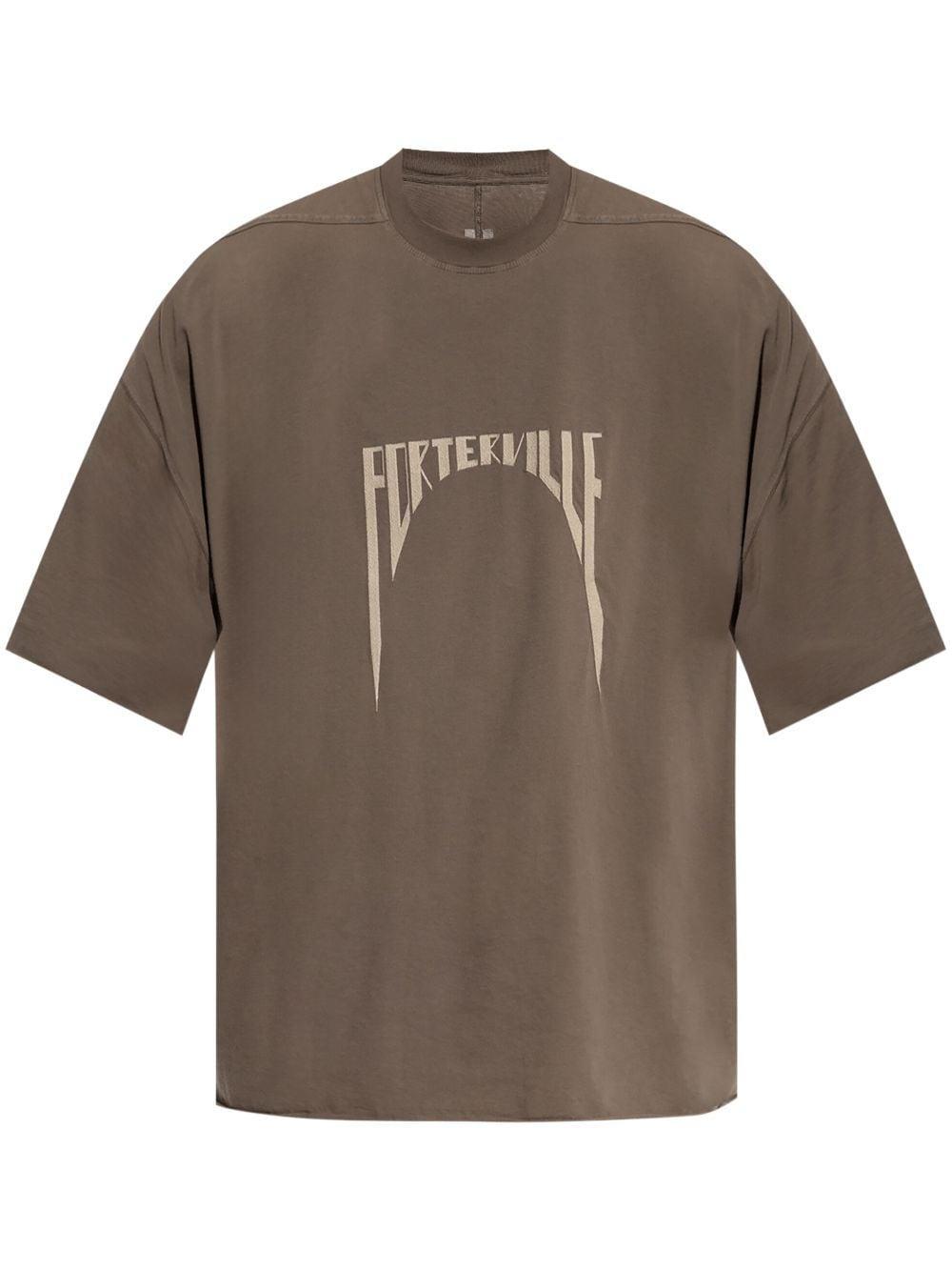 RICK OWENS Tommy T Porterville T-shirt In Brown Product Image