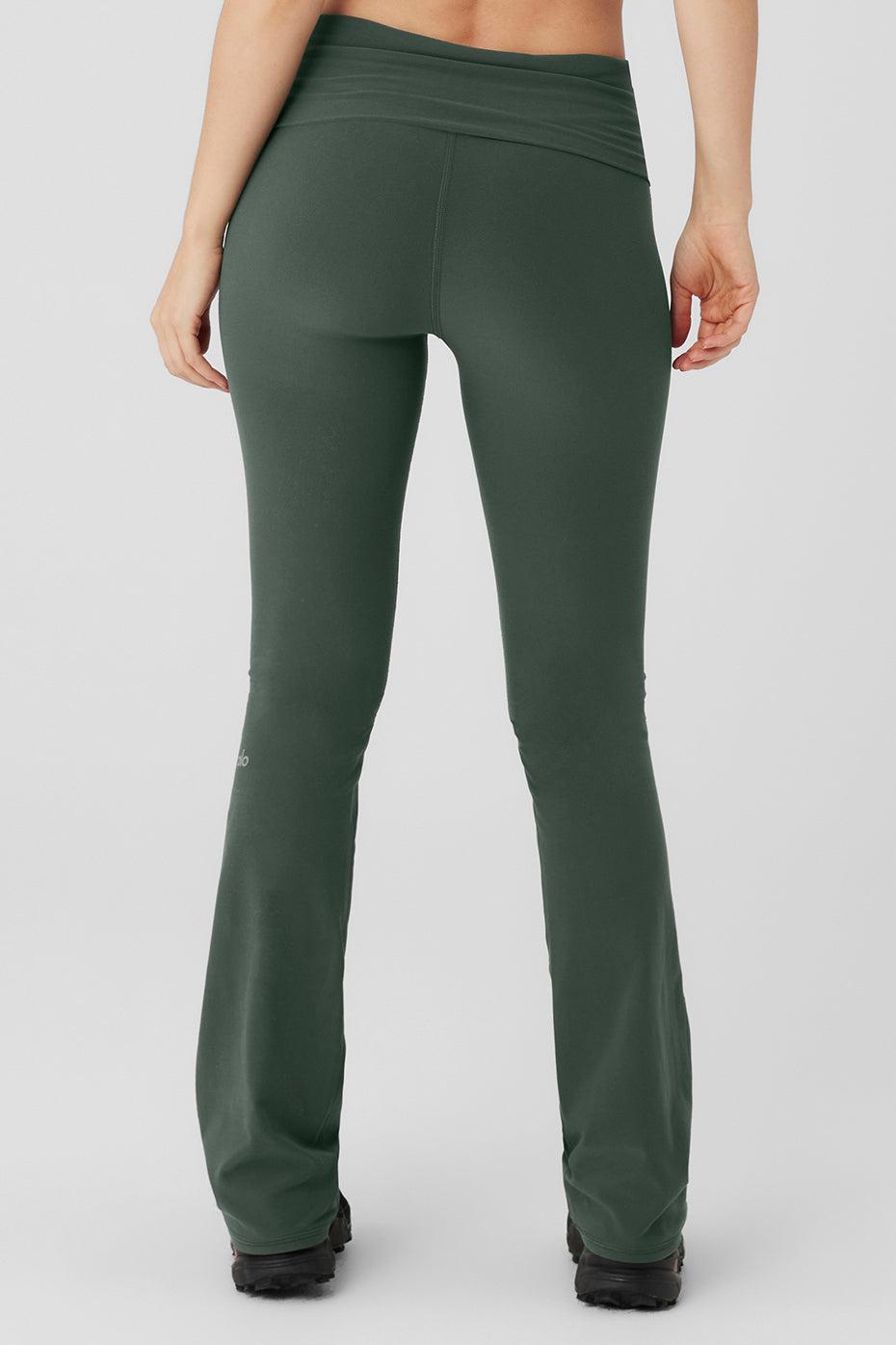 Alosoft Foldover Bootcut Legging - Dark Cactus Product Image