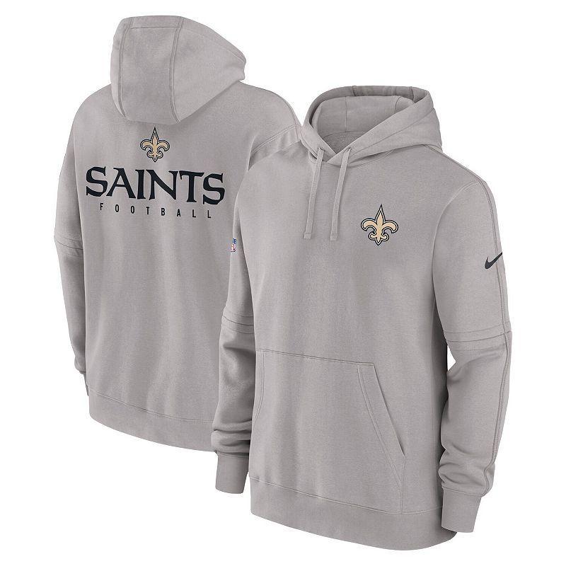 Mens Nike Gray New Orleans Saints Sideline Club Fleece Pullover Hoodie Product Image