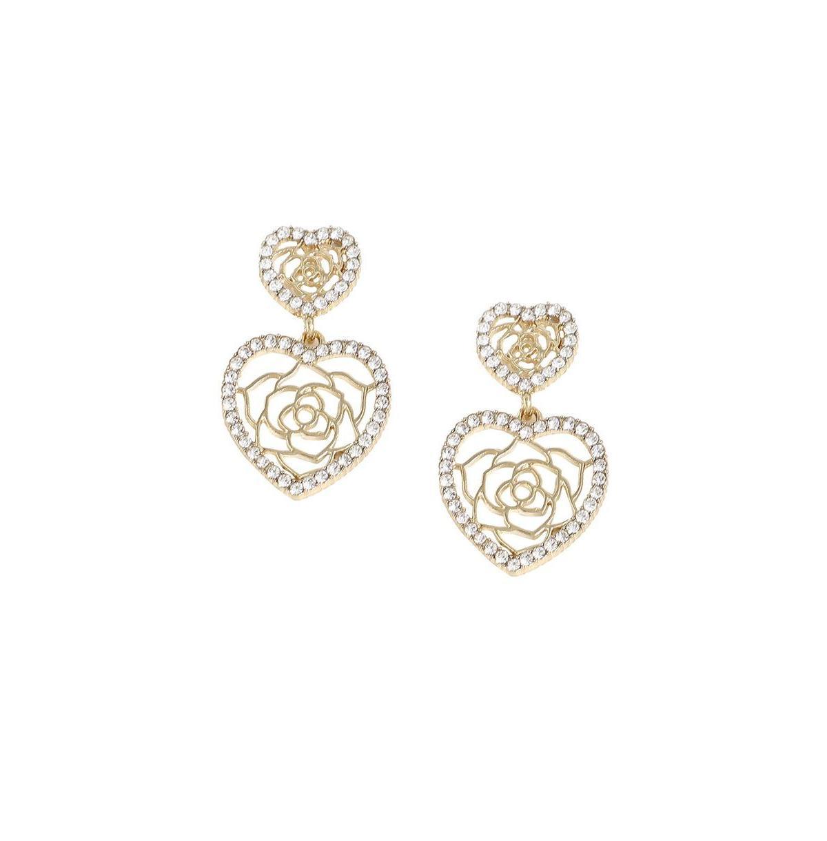 Sohi Womens Heart Drop Earrings Product Image