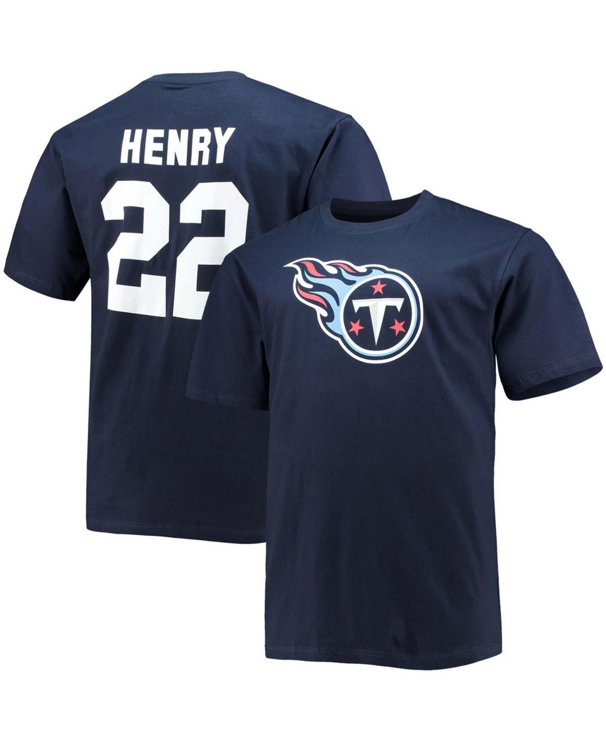 Mens Fanatics Branded Derrick Henry Tennessee Titans Big & Tall Player Name & Number T-Shirt Blue Product Image