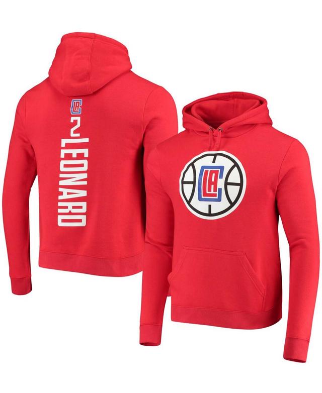 Mens Fanatics Branded Kawhi Leonard LA Clippers Playmaker Name & Number Fitted Pullover Hoodie Product Image