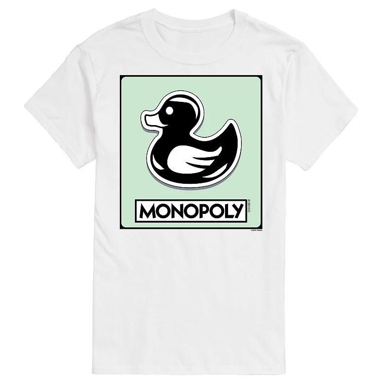 Big & Tall Monopoly Duck Token Graphic Tee, Mens White Product Image