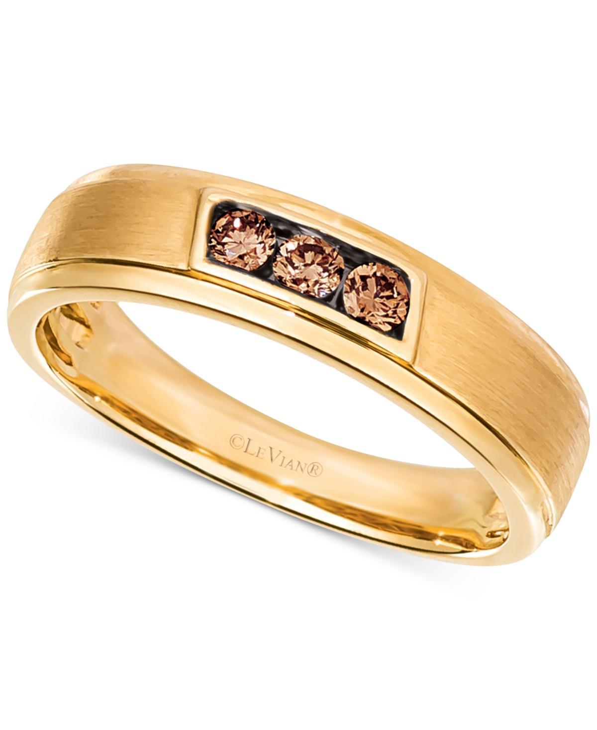 Le Vian Chocolatier Mens Diamond Band (1/4 ct. t.w.) in 14k Gold Product Image