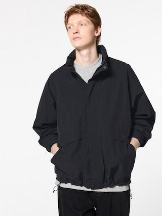 Windproof Stand Blouson with Water-Repellent Black XL UNIQLO US Product Image