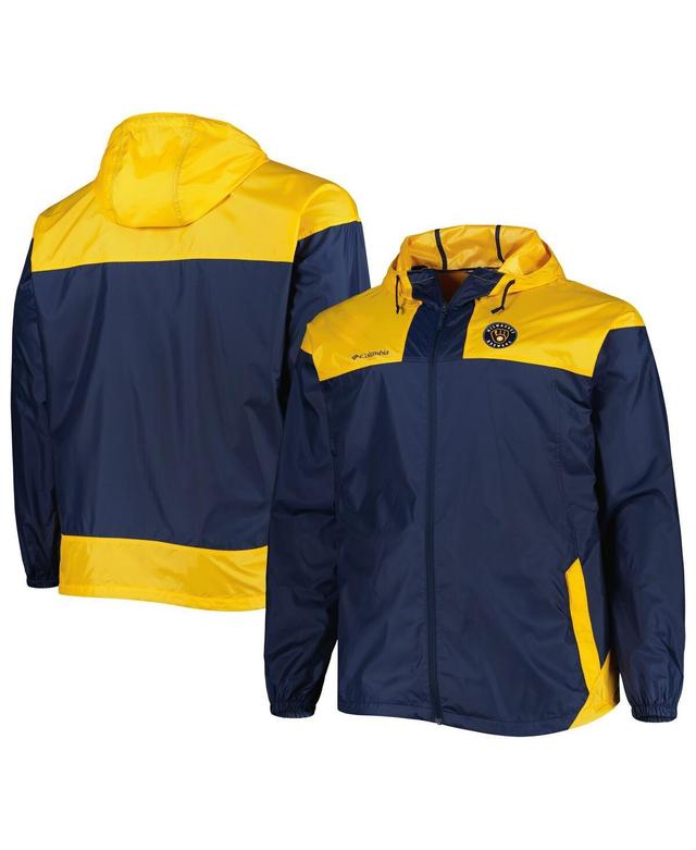 Mens Columbia Milwaukee Brewers Flash Forward Challenger Omni-Shade Full-Zip Windbreaker Blue Product Image