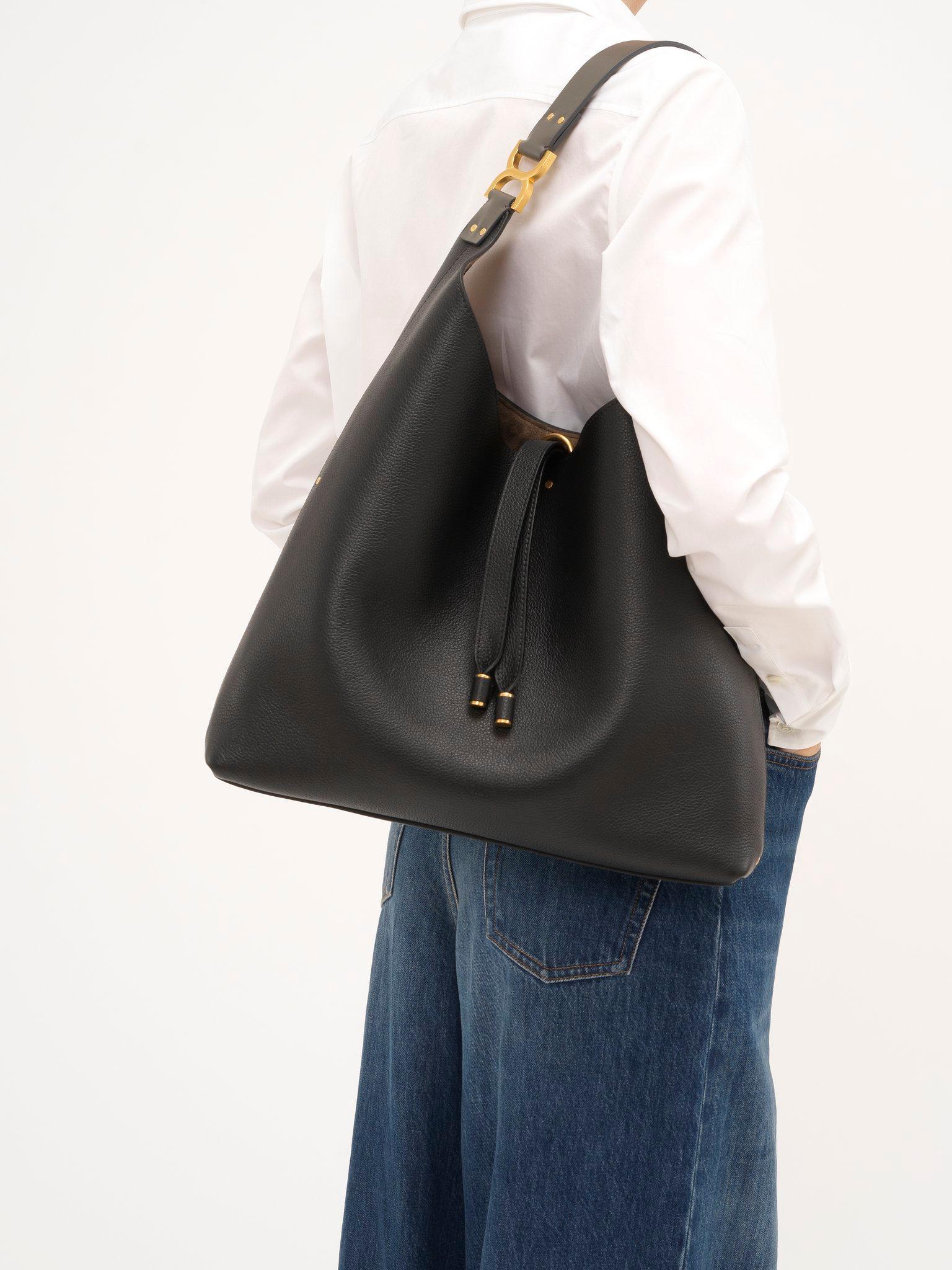 Marcie hobo bag in suede leather Product Image