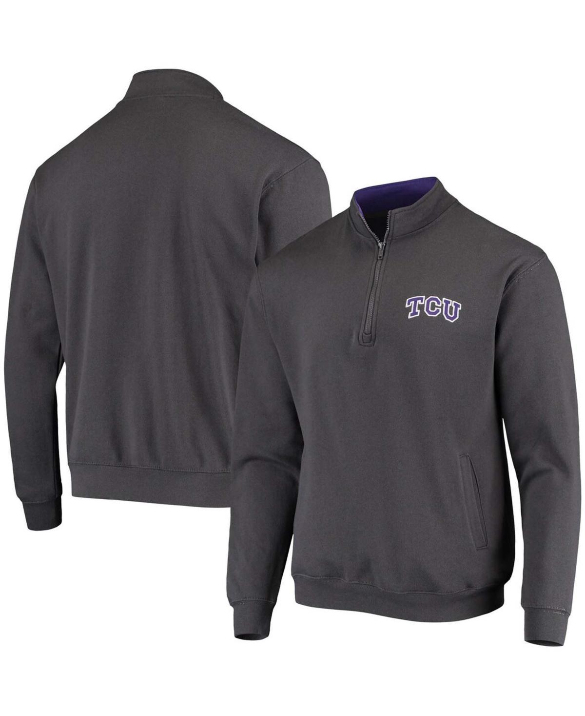 Mens Colosseum Charcoal TCU Horned Frogs Tortugas Logo Quarter-Zip Jacket Product Image