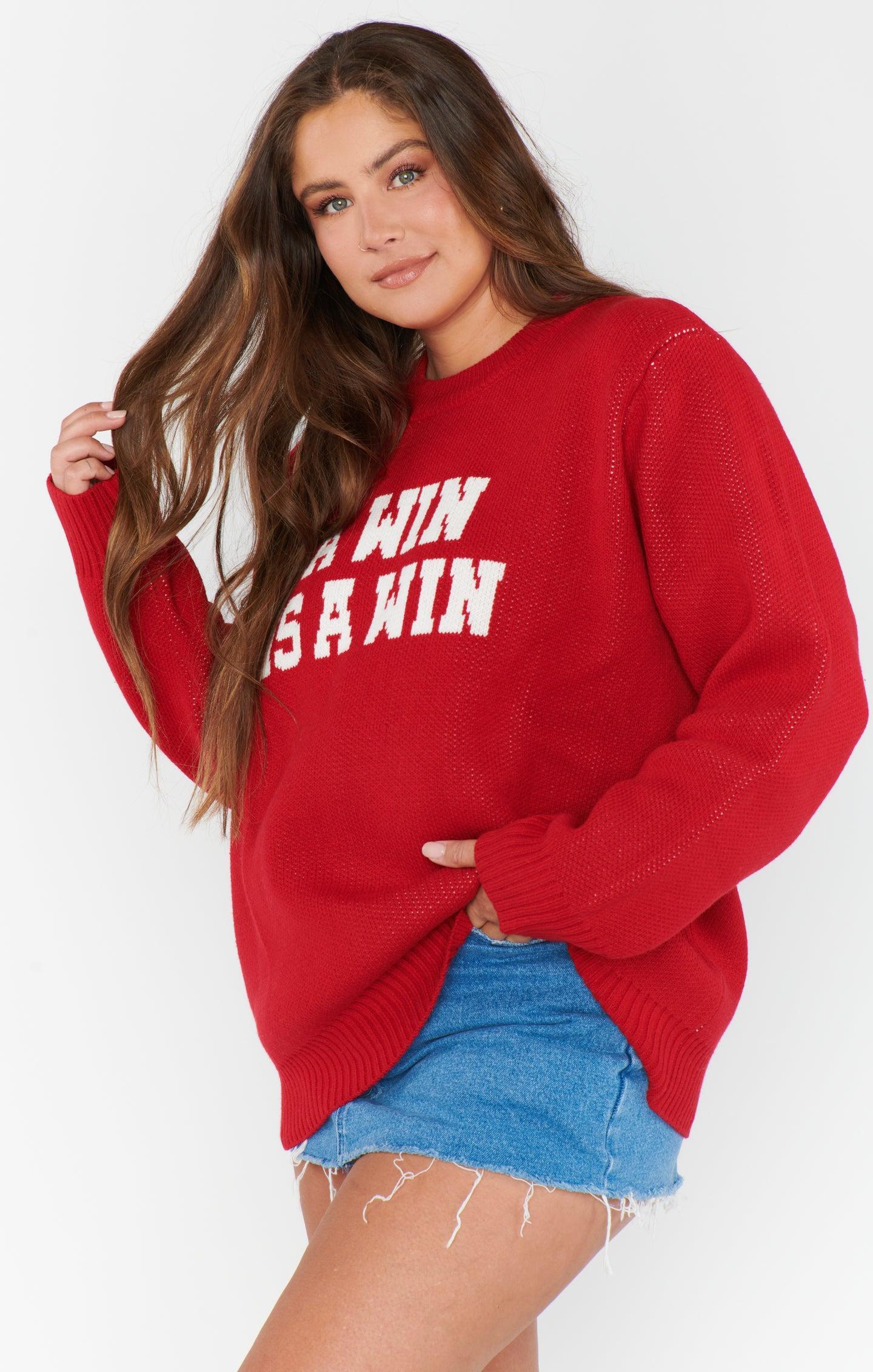 Varsity Sweater ~ Win Graphic Knit Product Image