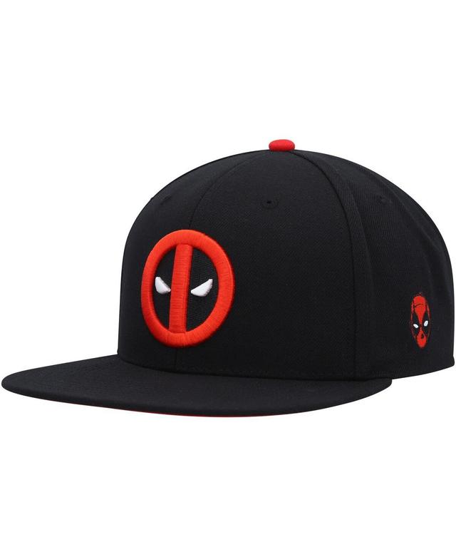 Mens Marvel Black Deadpool Snapback Hat Product Image