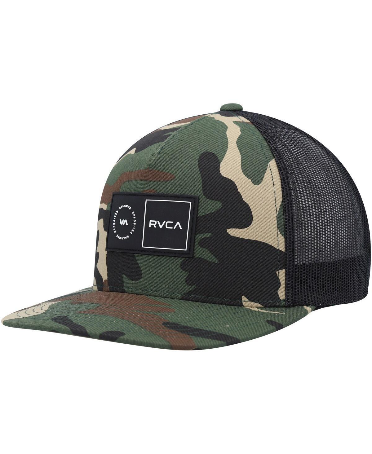 Mens RVCA Camo Platform Trucker Snapback Hat Product Image