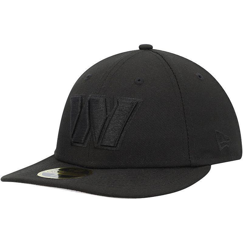 Mens New Era Washington Commanders Black on Black II Low Profile 59FIFTY Fitted Hat Product Image