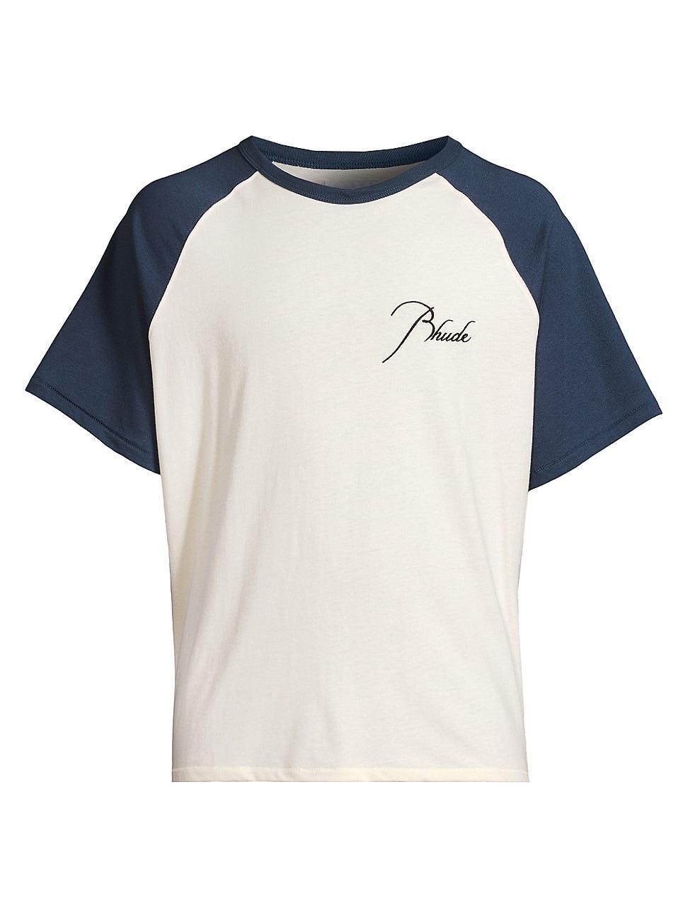 Mens Logo Raglan-Sleeve T-Shirt Product Image