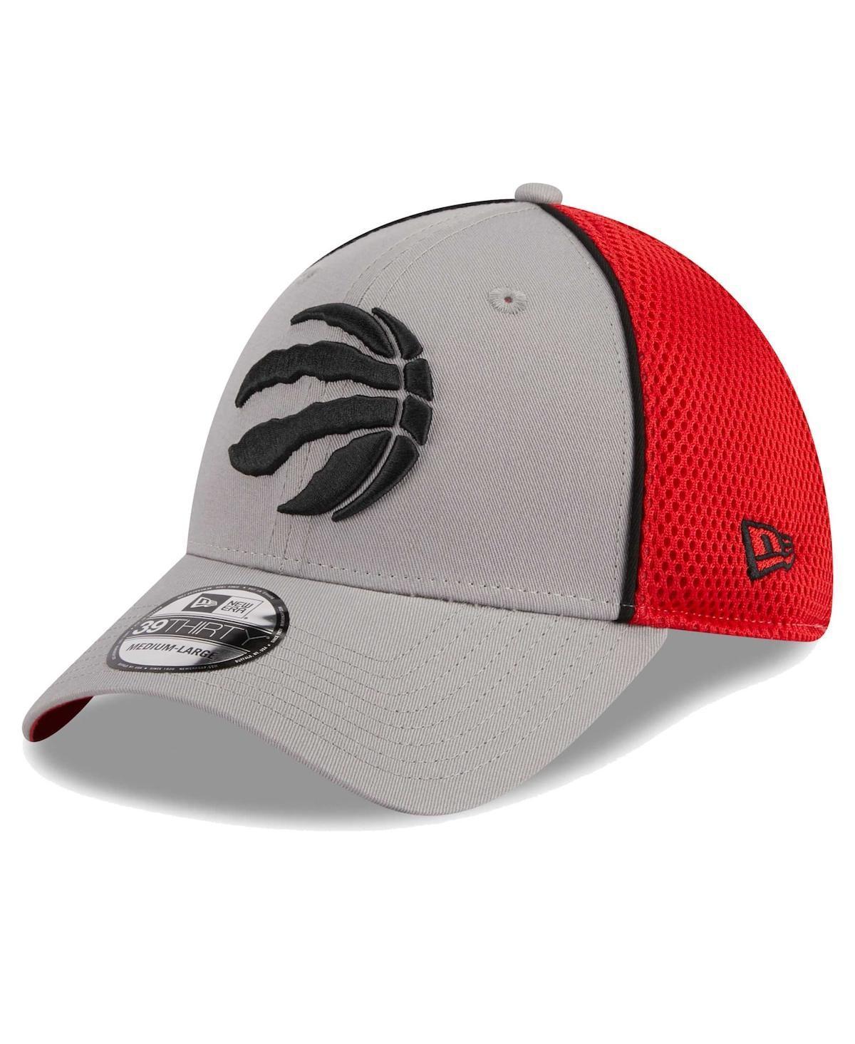 Mens New Era Gray Toronto Raptors Piped Two-Tone 39THIRTY Flex Hat - Gray Product Image