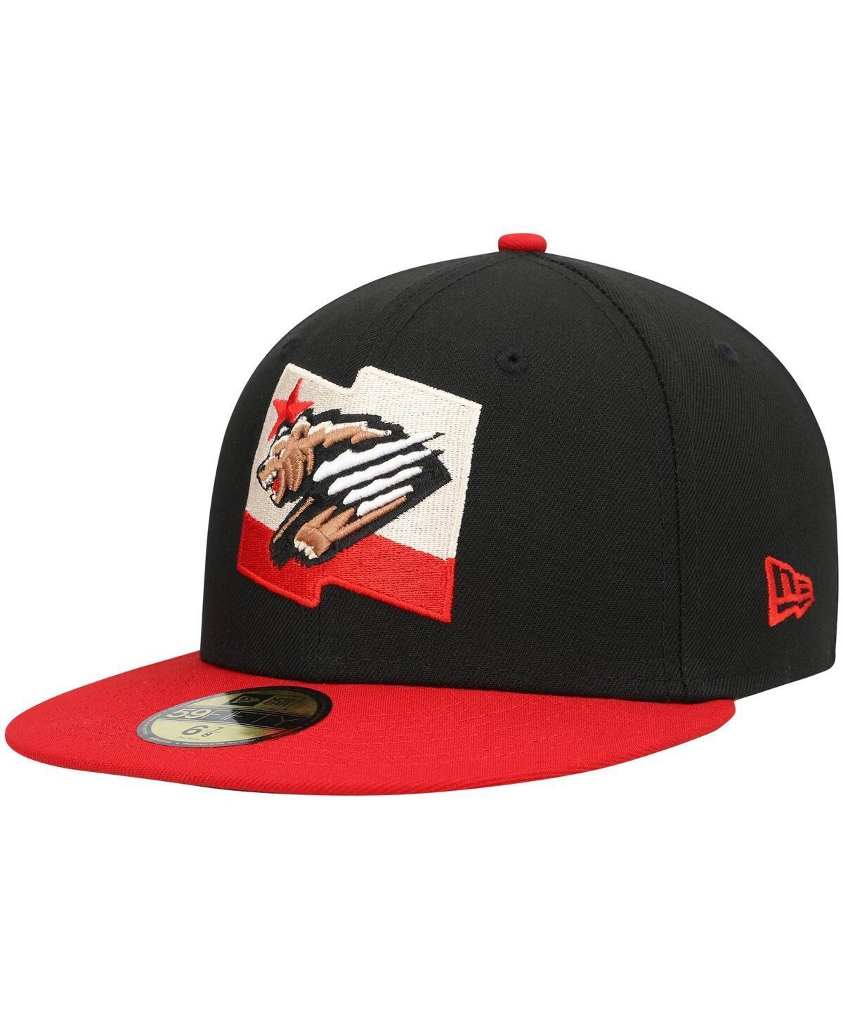 Mens New Era Black Fresno Grizzlies Alternate Authentic Collection 59FIFTY Fitted Hat Product Image