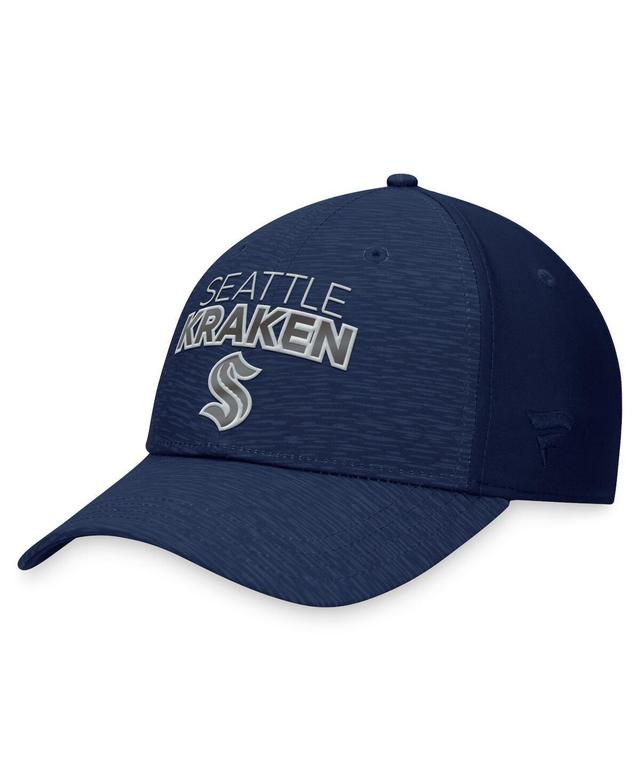 Mens Fanatics Branded Deep Sea Blue Seattle Kraken Authentic Pro Road Stack Logo Flex Hat Krk Blue Product Image