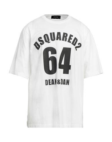 DSQUARED2 Man T-shirt White Size L Cotton Product Image