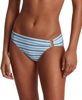 Lauren Ralph Lauren Womens Striped O-Ring Bikini Bottoms Product Image