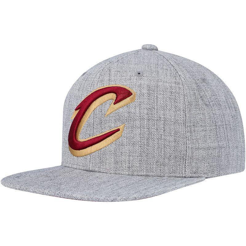 Mens Mitchell & Ness Heather Gray Cleveland Cavaliers Hardwood Classics 2.0 Snapback Hat Product Image