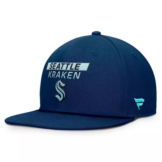 Mens Fanatics Deep Sea Blue Seattle Kraken Authentic Pro Prime Snapback Hat, Krk Blue Product Image